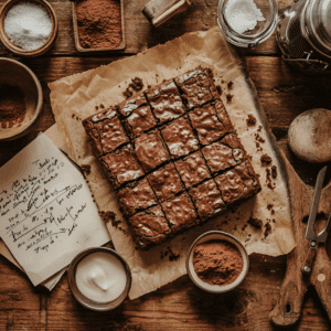 Date sweetened brownie recipe layout