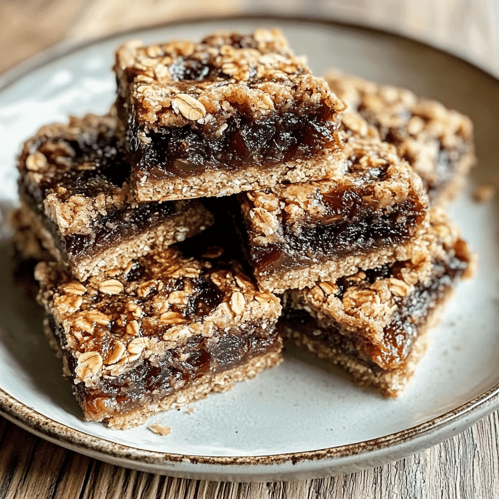 healthy date oat squares on parchment paper