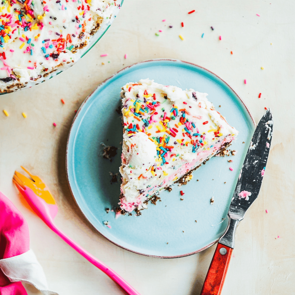 served labubu ice cream cake without milk