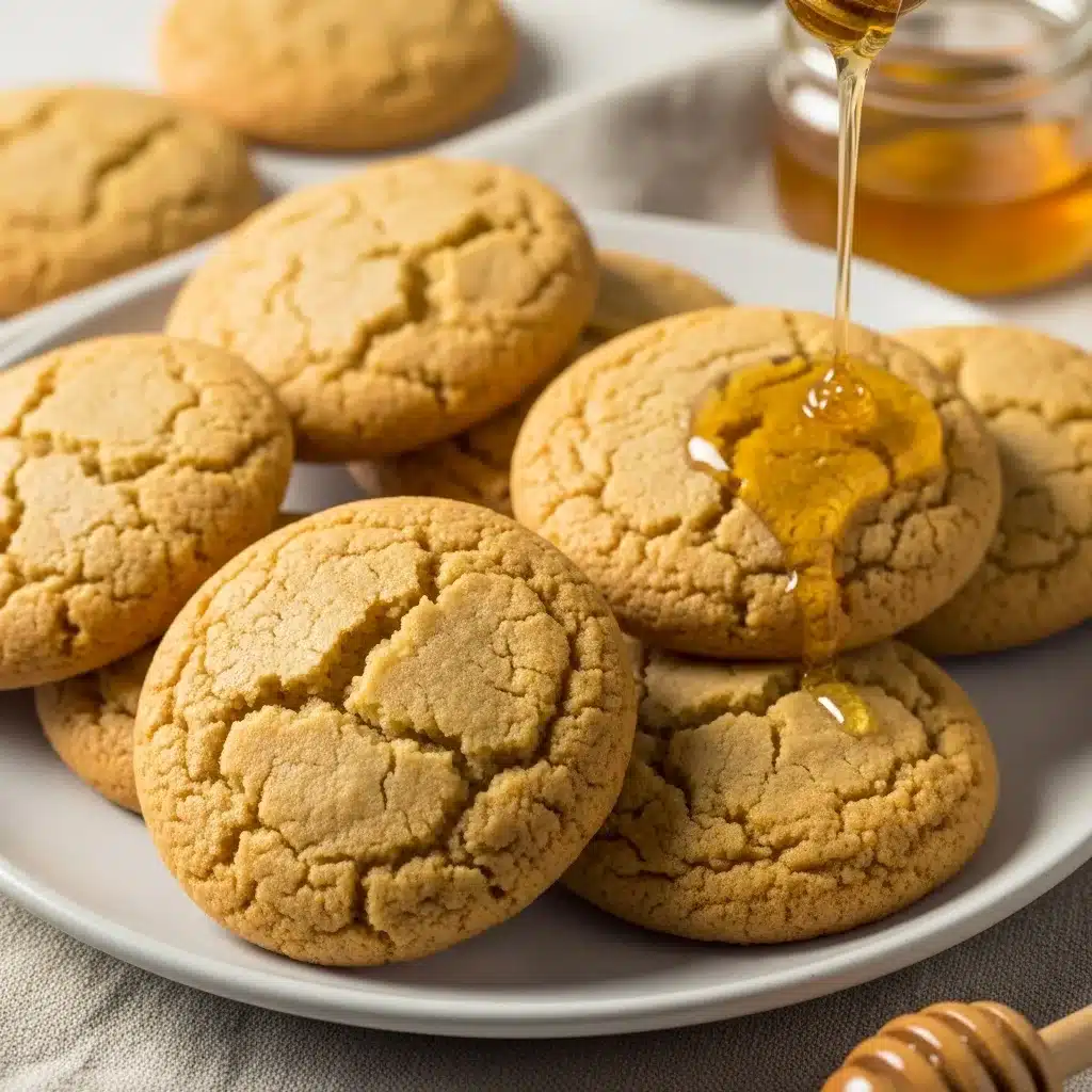Soft Honey Cookies on Plate