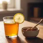 Sacred honey trick morning ritual cup with raw honey and lemon