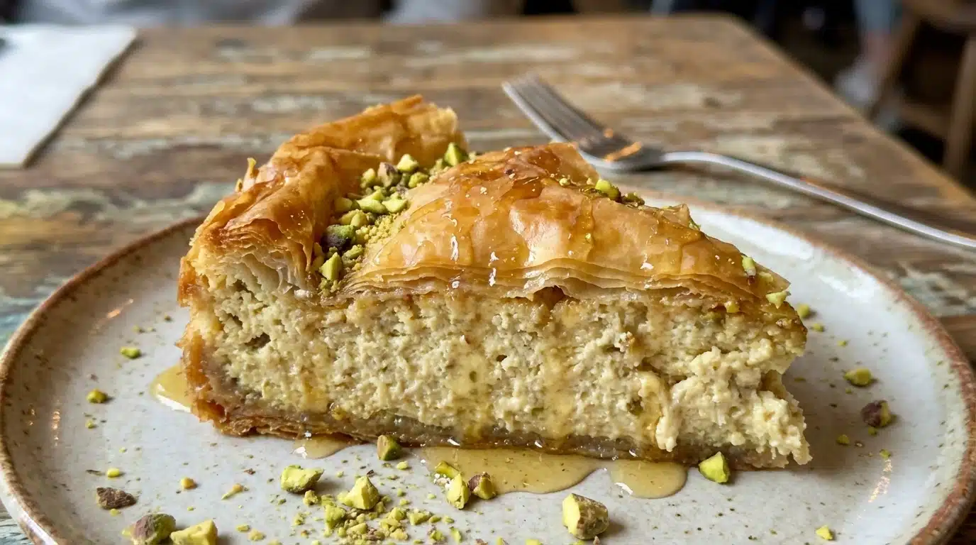 Baklava Pistachio Cheesecake