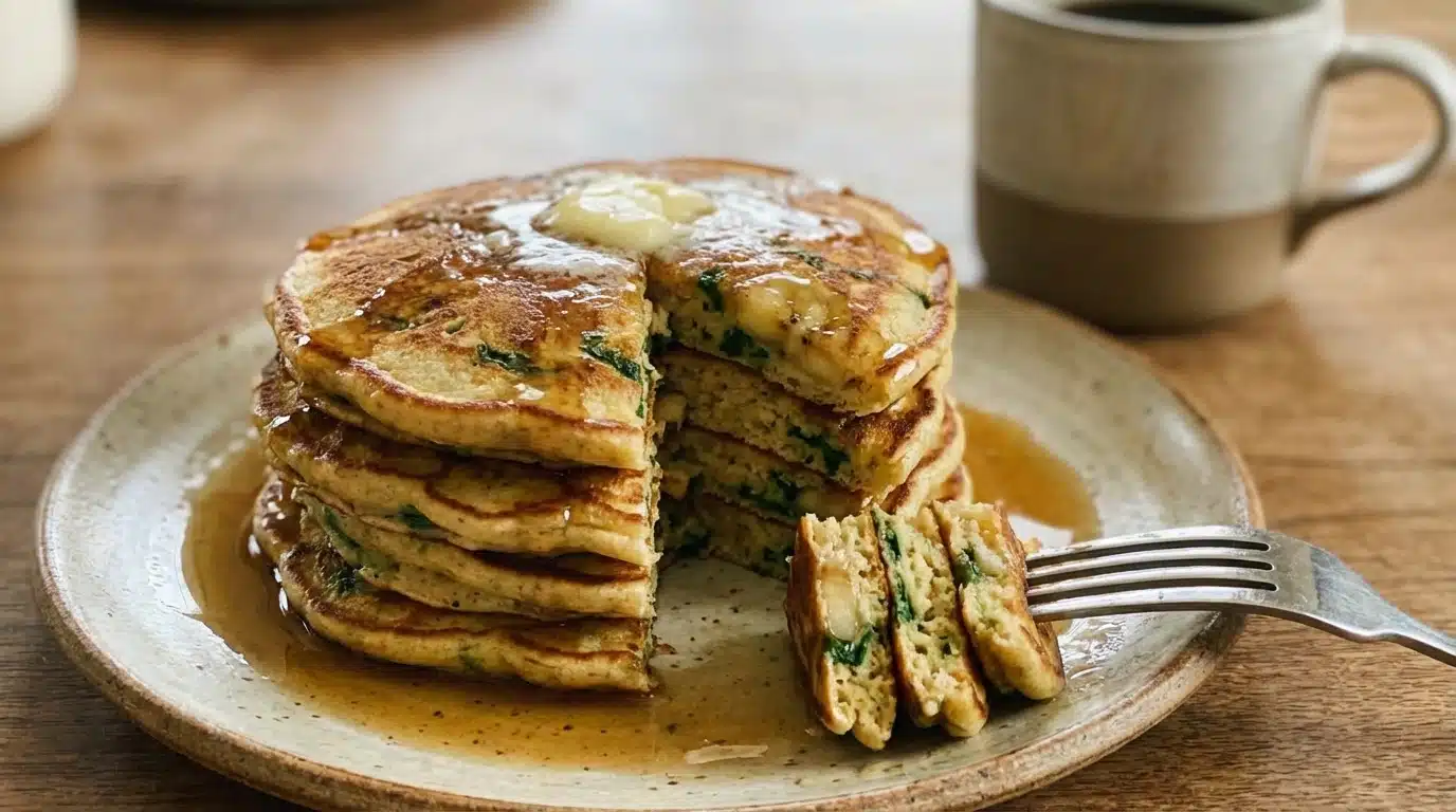 Banana Spinach Pancakes