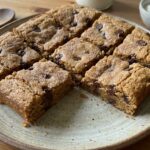 Cinnamon Peanut Butter Yogurt Blondies