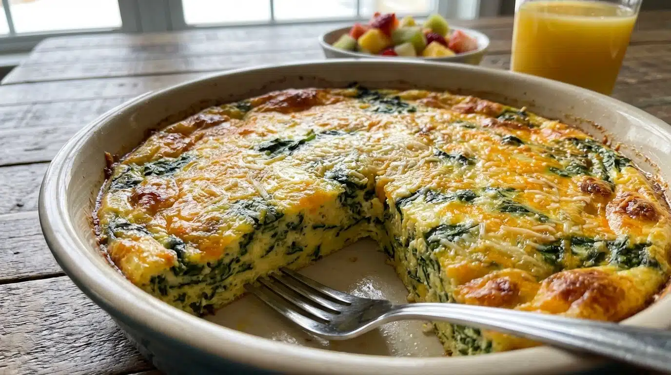 Crustless Spinach Quiche