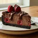 Dark Chocolate Raspberry Cheesecake