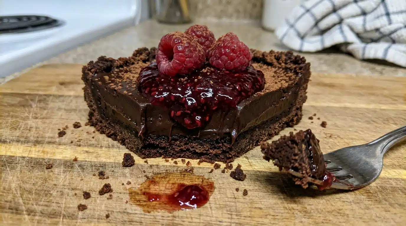 Dark Chocolate Raspberry Pie Bars