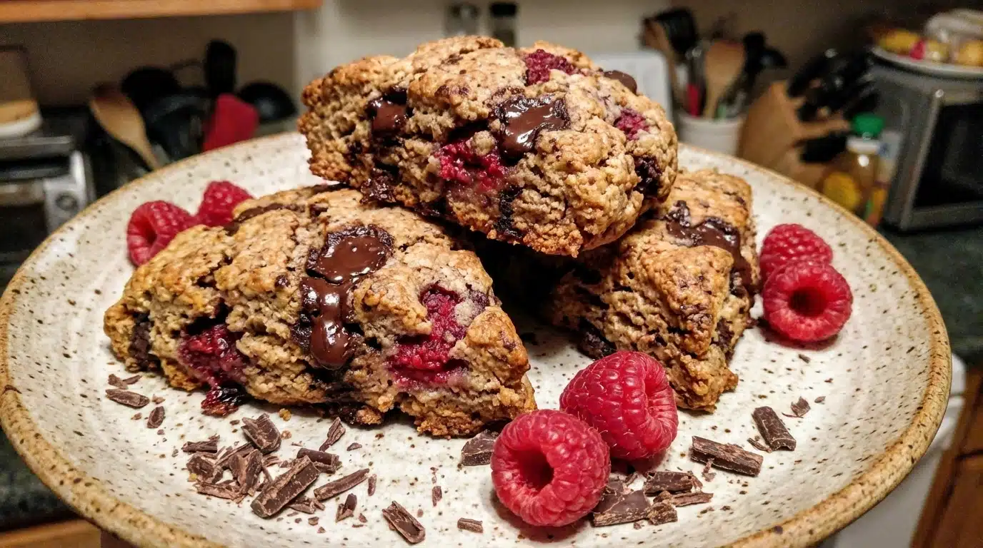Dark Chocolate Raspberry Scones