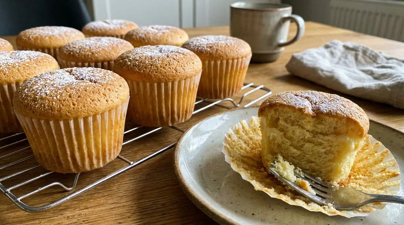 Fluffy Japanese Cotton Cheesecake Cupcakes