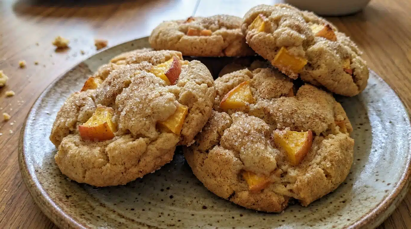 Fluffy Peach Cobbler Cookies