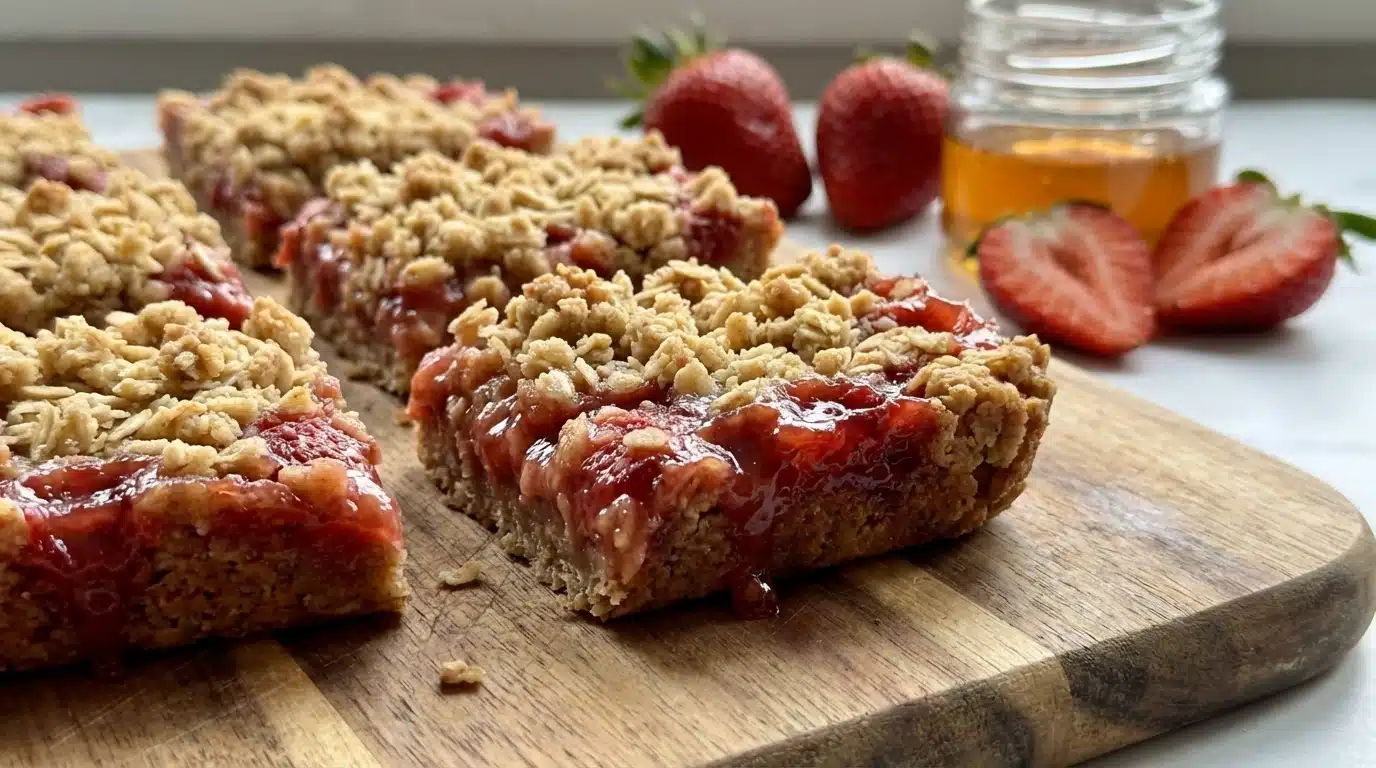 Healthy Strawberry Oatmeal Bars