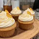 Honey Peach Cream Cheese Cupcakes