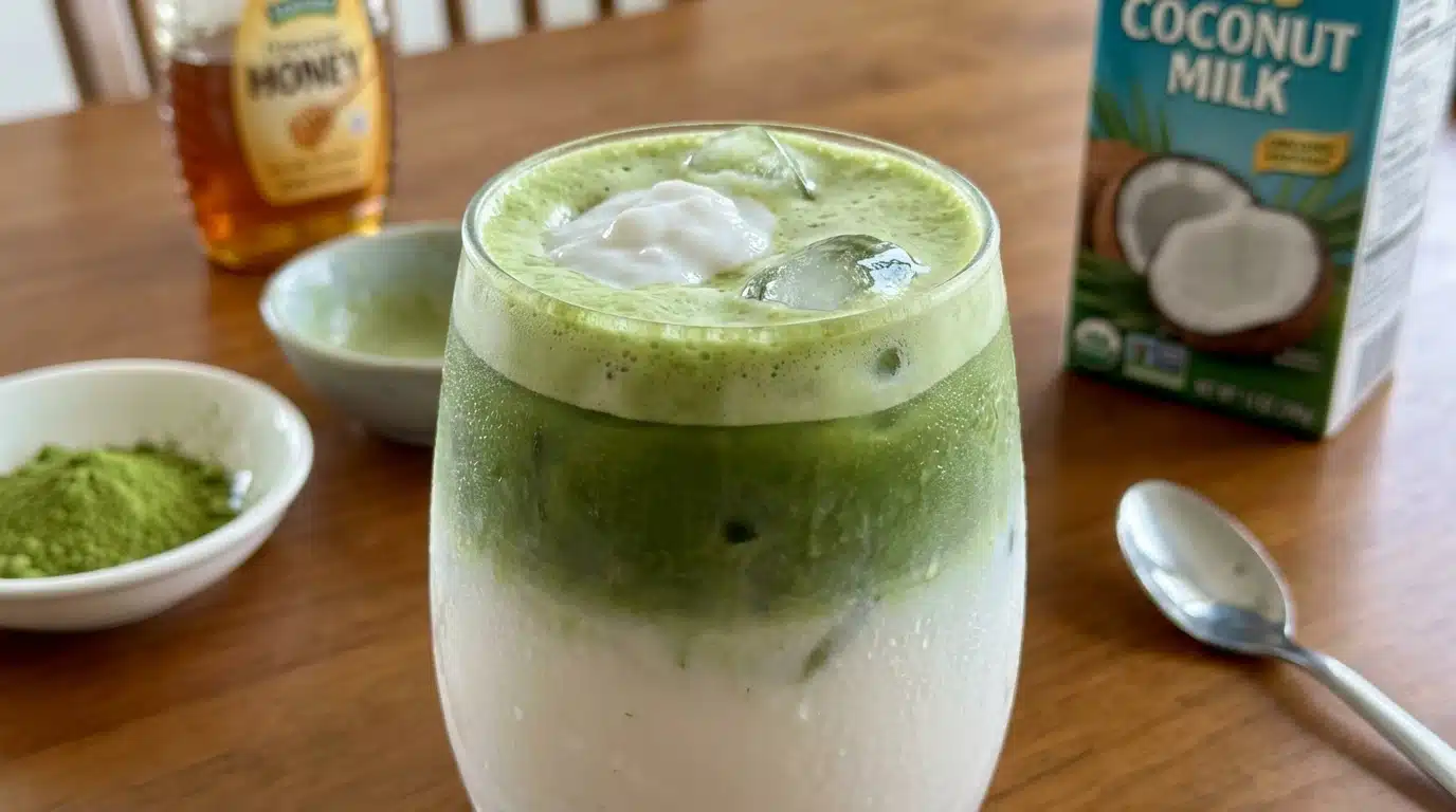 Iced Coconut Matcha Latte