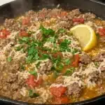 One-Pan Savory Dolma Skillet with Ground Beef