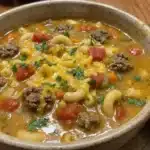 One-Pot Macaroni Cheeseburger Soup