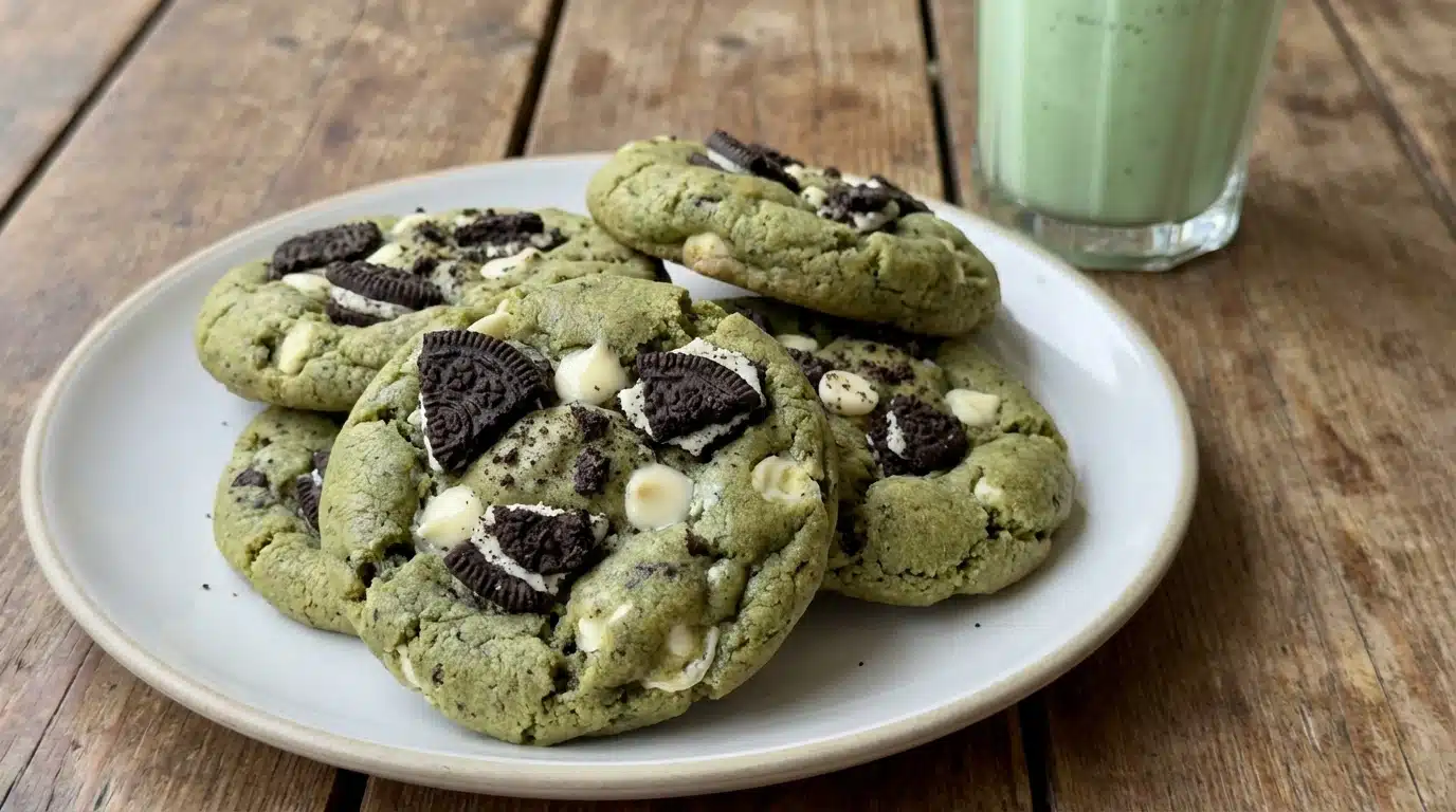Oreo Shamrock Shake Cookies