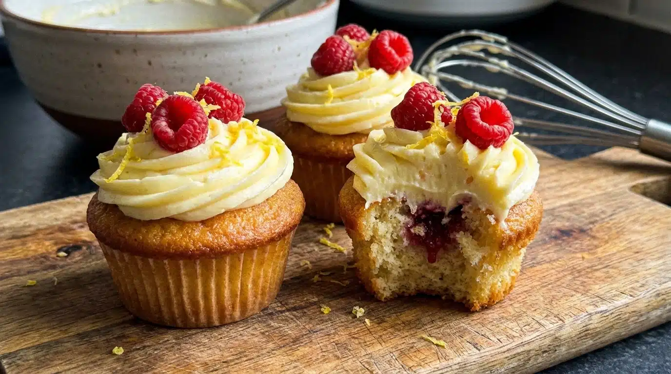 Raspberry Lemon Heaven Cupcakes