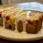 Strawberry-Pineapple Pound Cake with Cream Cheese Glaze