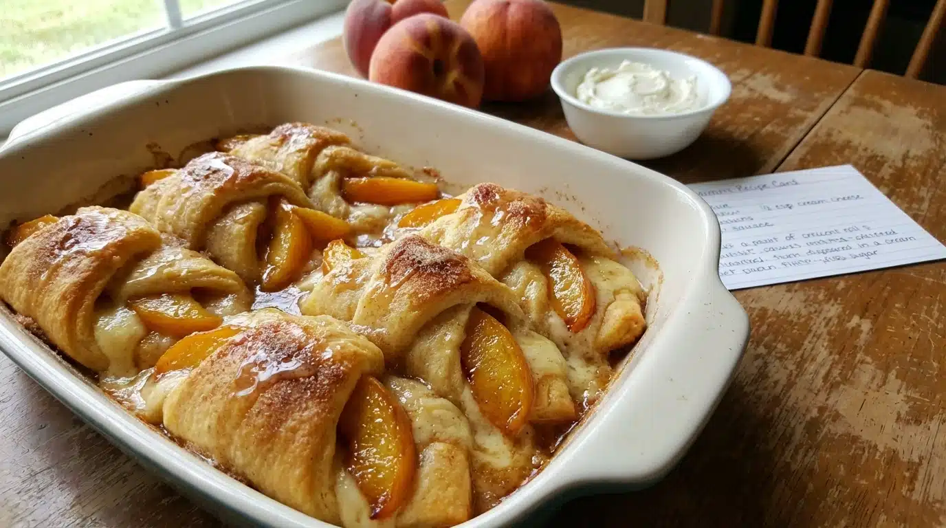 Summer Peach Dessert Rolls