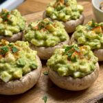 Avocado Egg Stuffed Mushrooms