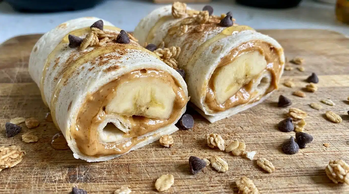 Banana Peanut Butter Roll-Ups