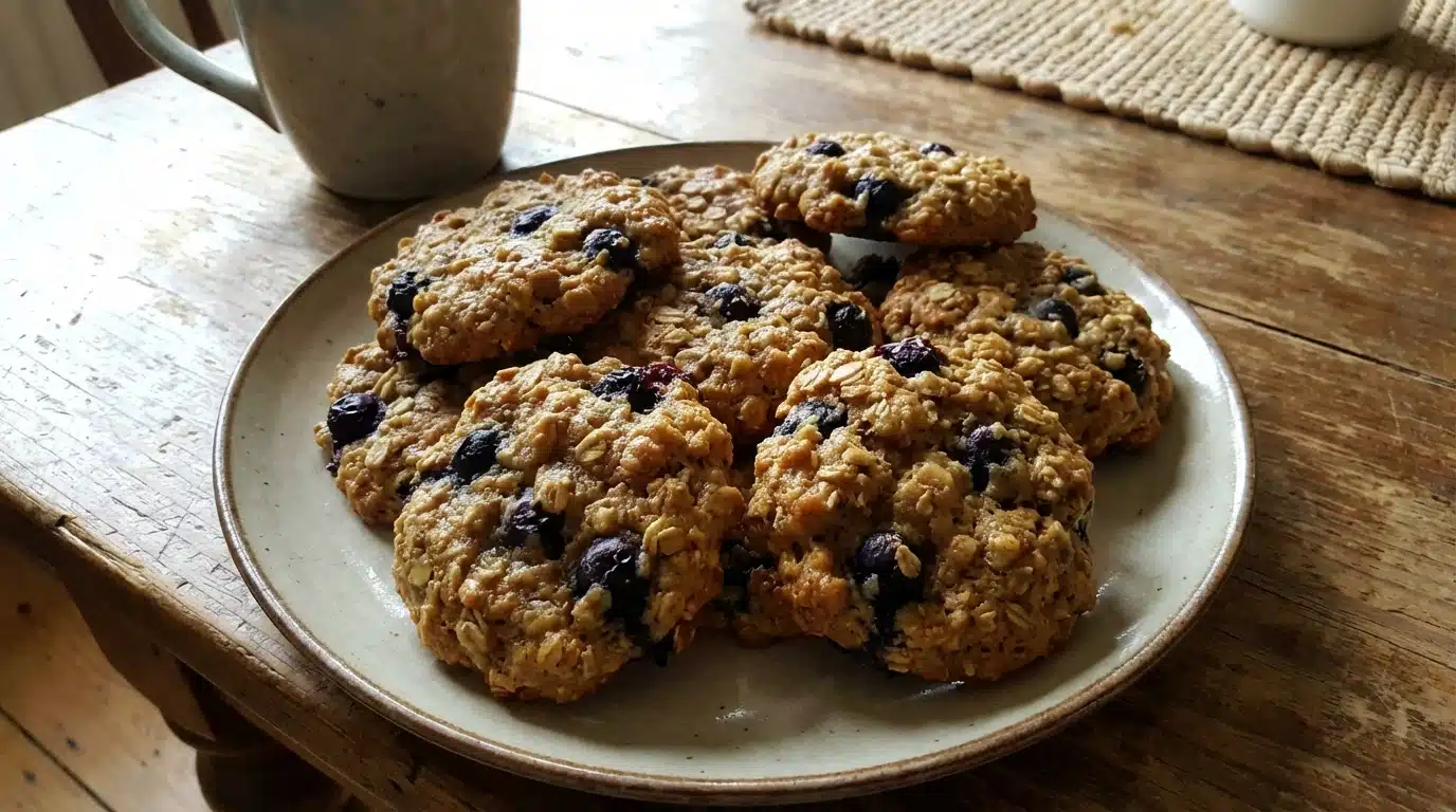 Blueberry Banana Breakfast Cookies