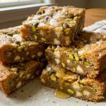 Brown Butter Honey Pistachio Cookie Bars