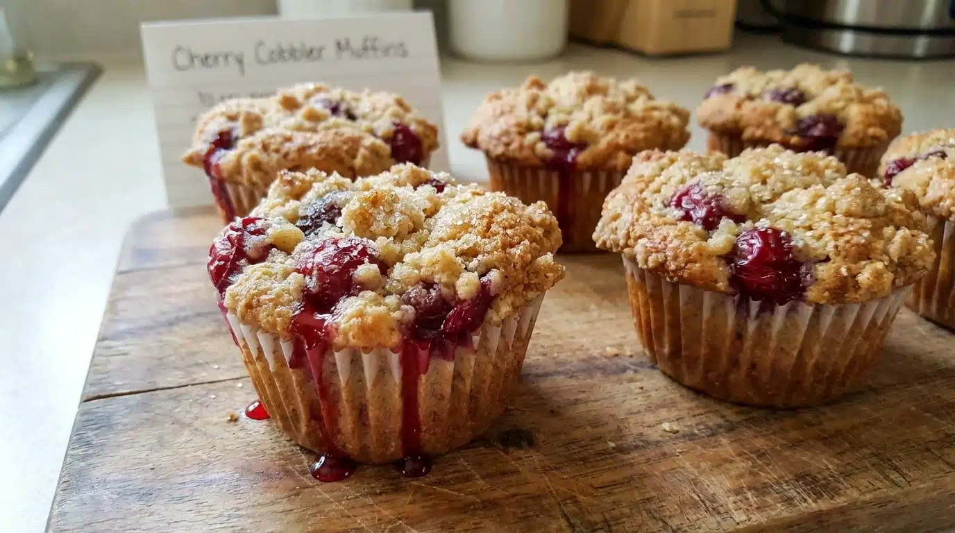 Cherry Cobbler Muffins