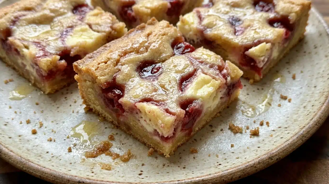 Cherry Cream Cheese Blondies
