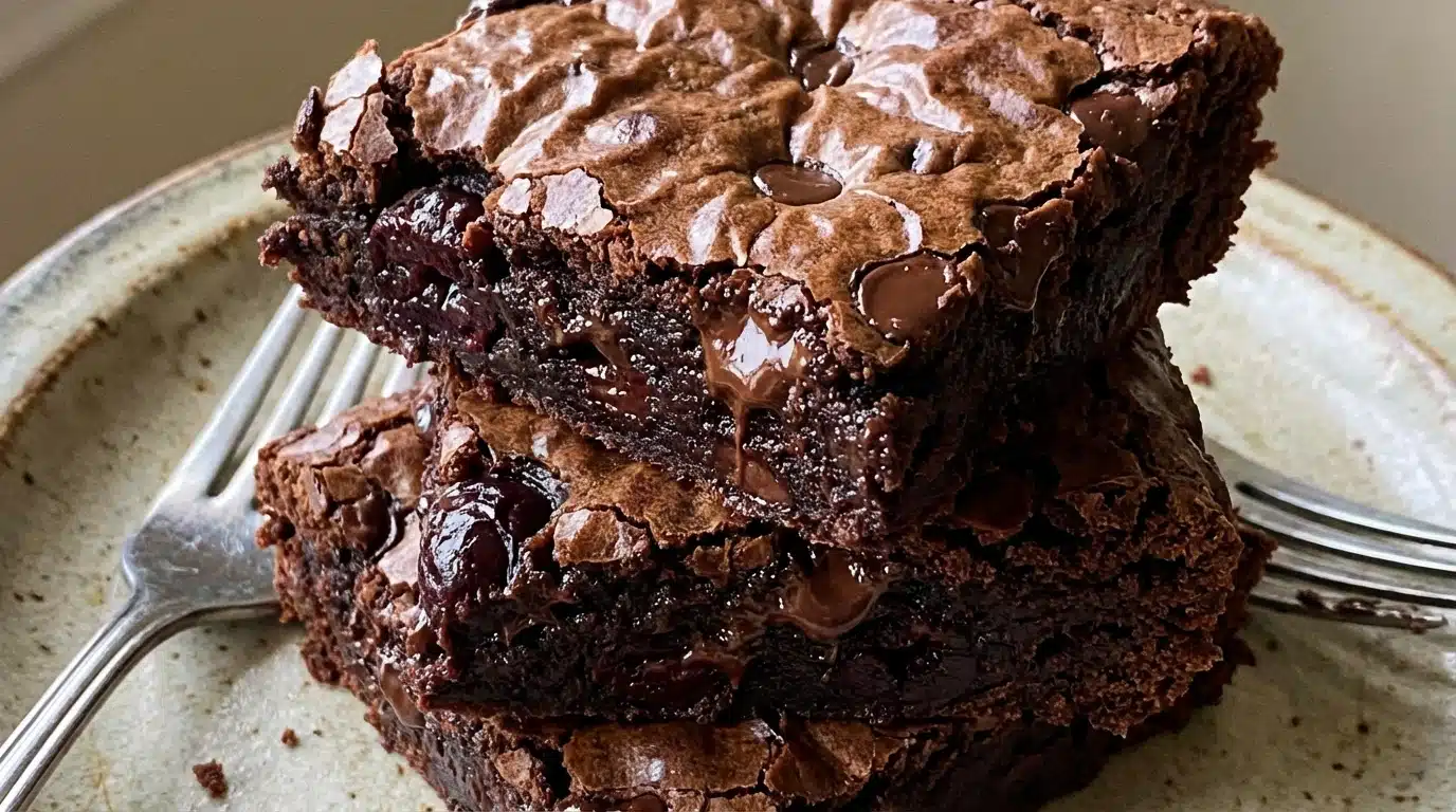 Chewy Chocolate Cherry Brownies
