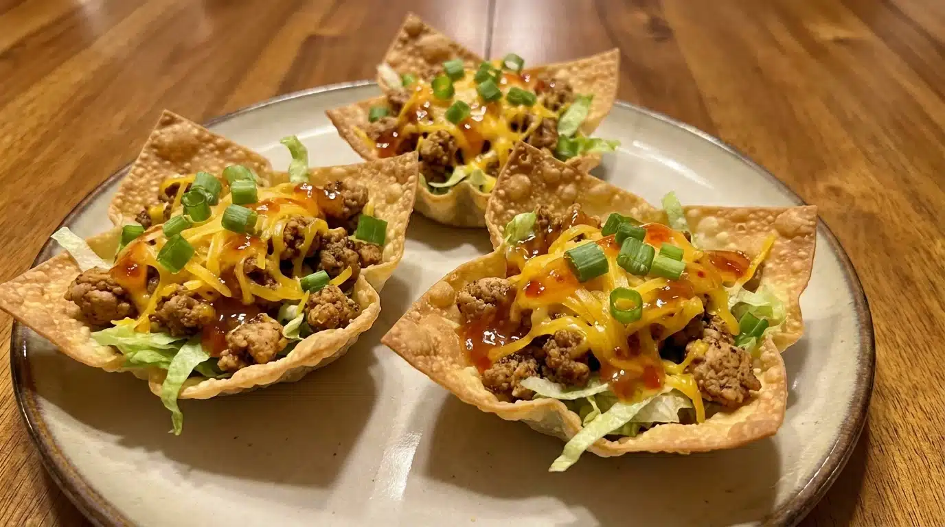 Chicken Wonton Tacos