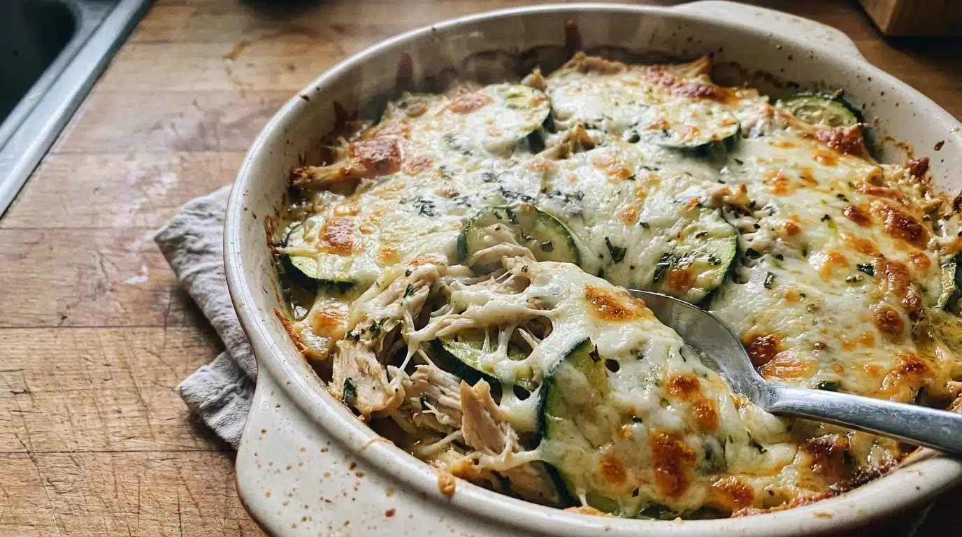 High Protein Chicken Zucchini Bake