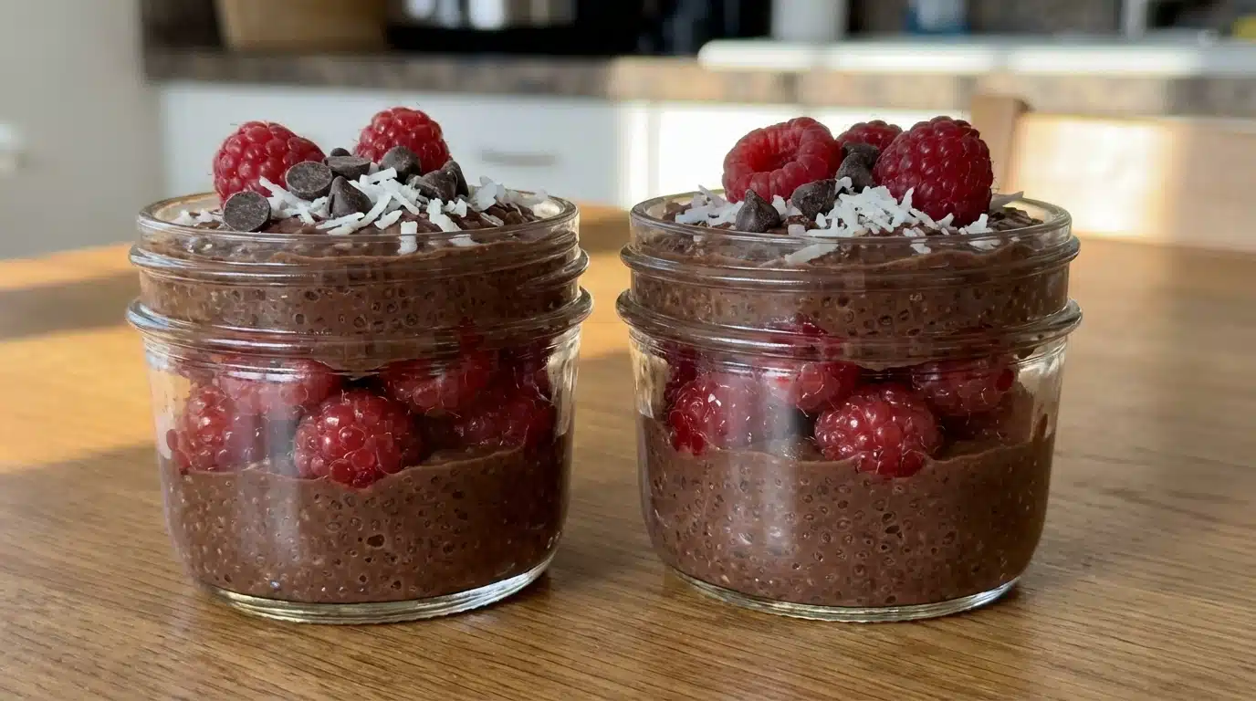 Chocolate Raspberry Chia Cups