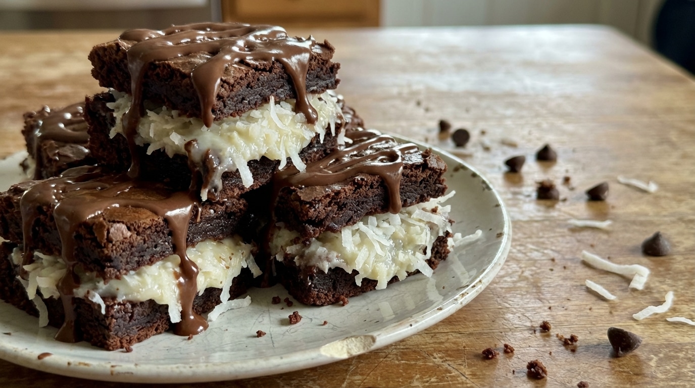 Coconut Stuffed Brownies