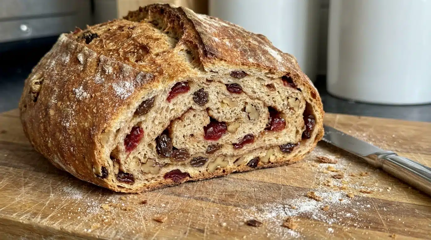 Cranberry Raisin Walnut Cinnamon Artisan Bread