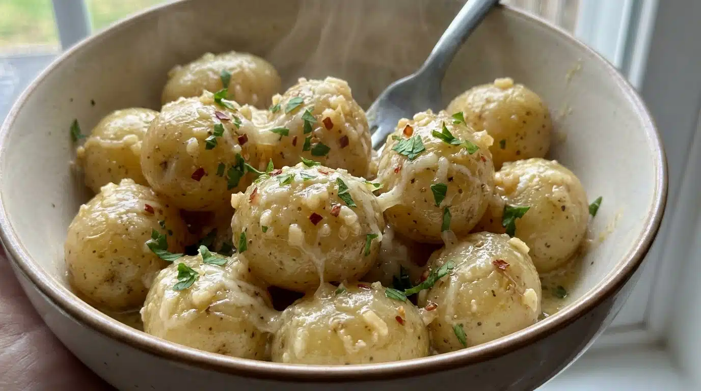 Creamy Garlic Baby Potatoes