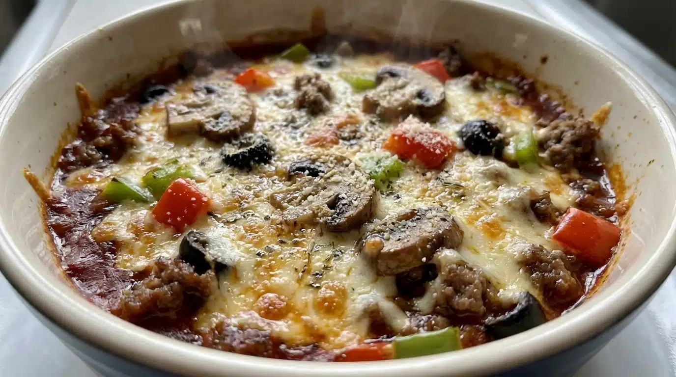 Low Carb Crustless Pizza Bowl