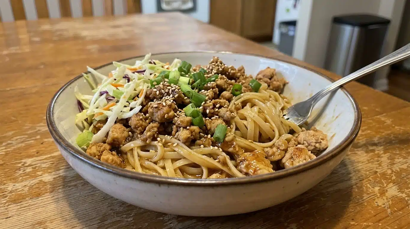 Easy Egg Roll in a Bowl with Rice Noodles