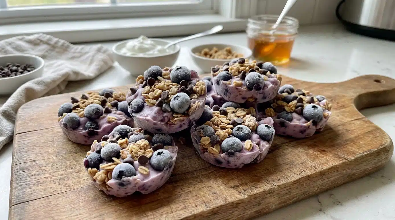 Frozen Blueberry Yogurt Clusters