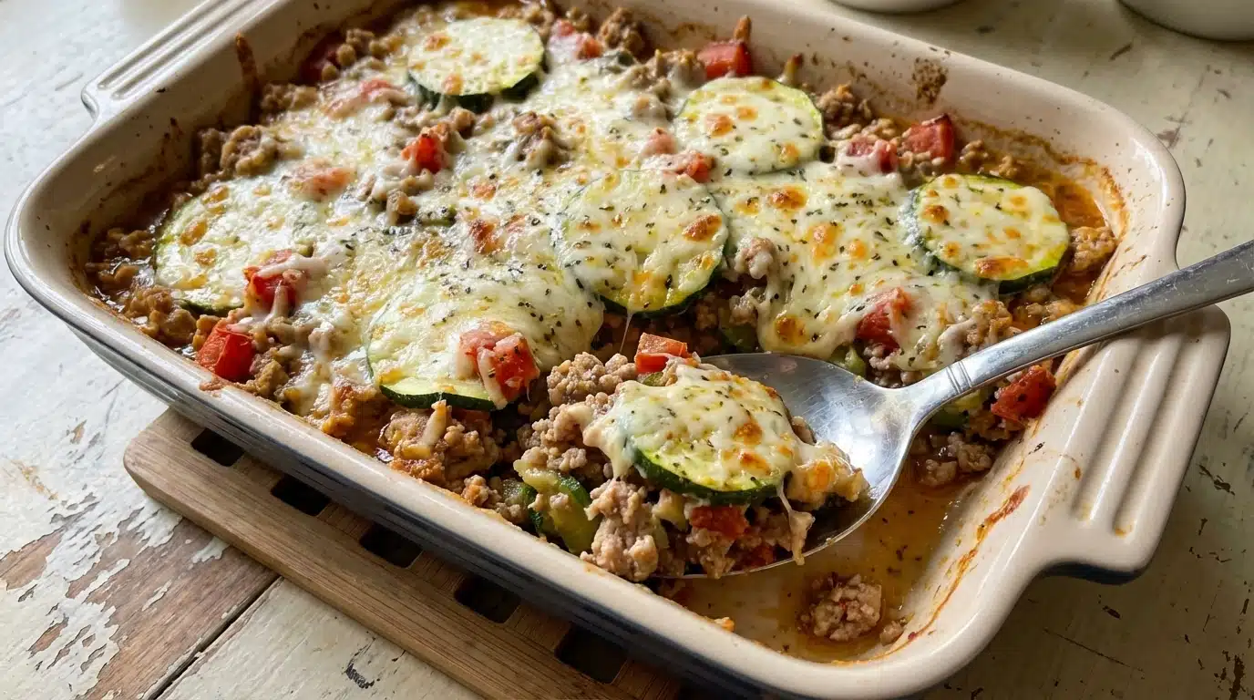 Ground Turkey Zucchini Casserole