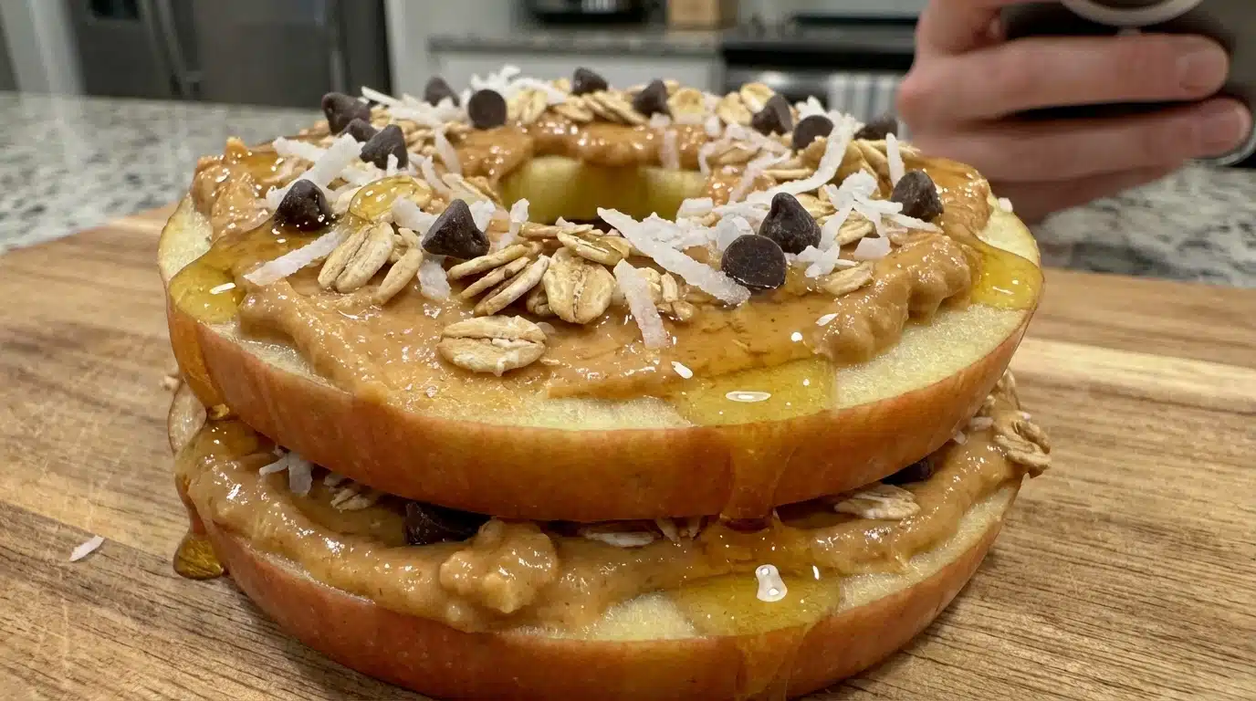 Peanut Butter Apple Snack Rings