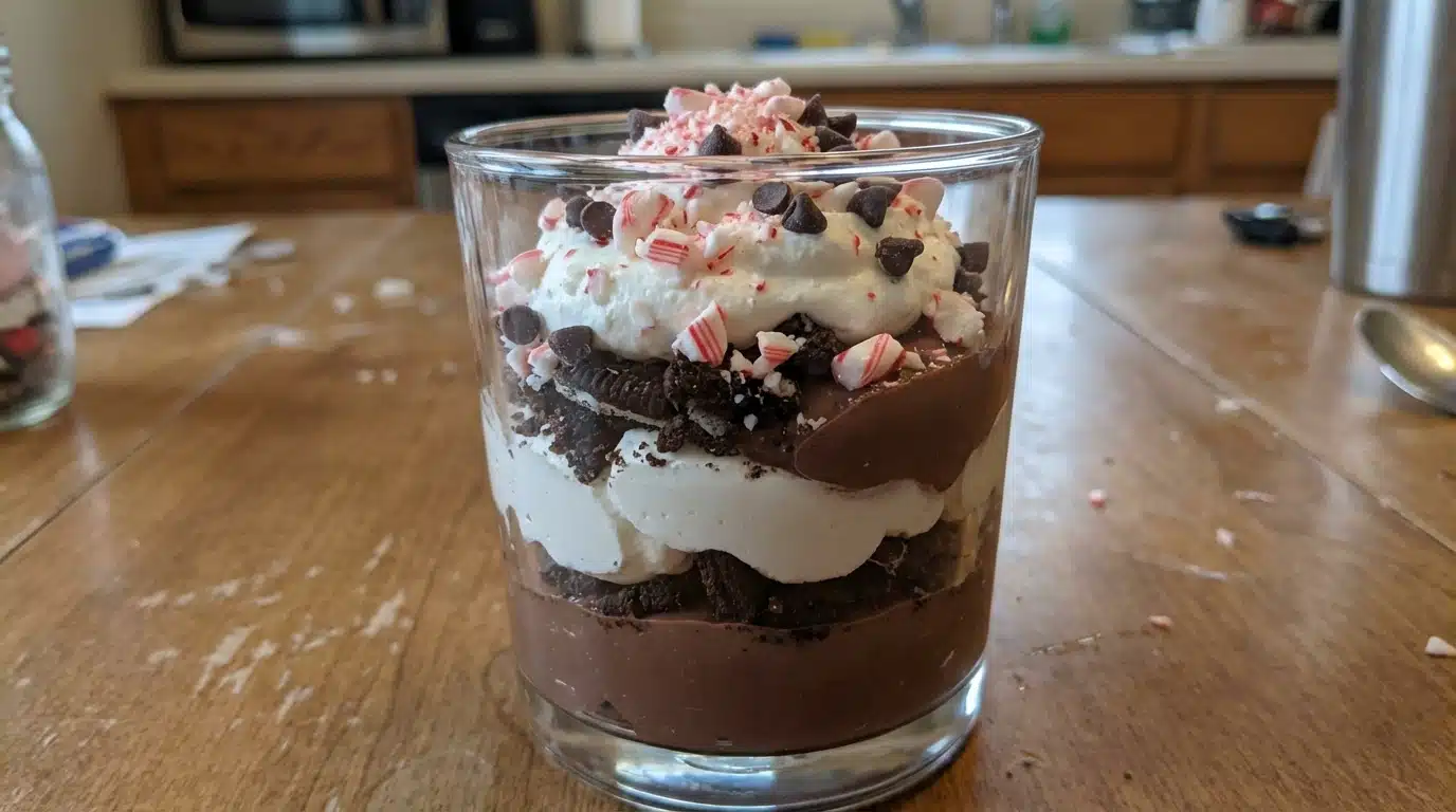 Peppermint Mocha Pudding Parfaits
