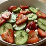 Strawberry Cucumber Salad with Honey Lime Vinaigrette