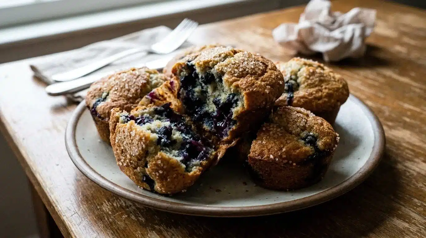 Blueberry Muffins with Greek Yogurt and Lemon