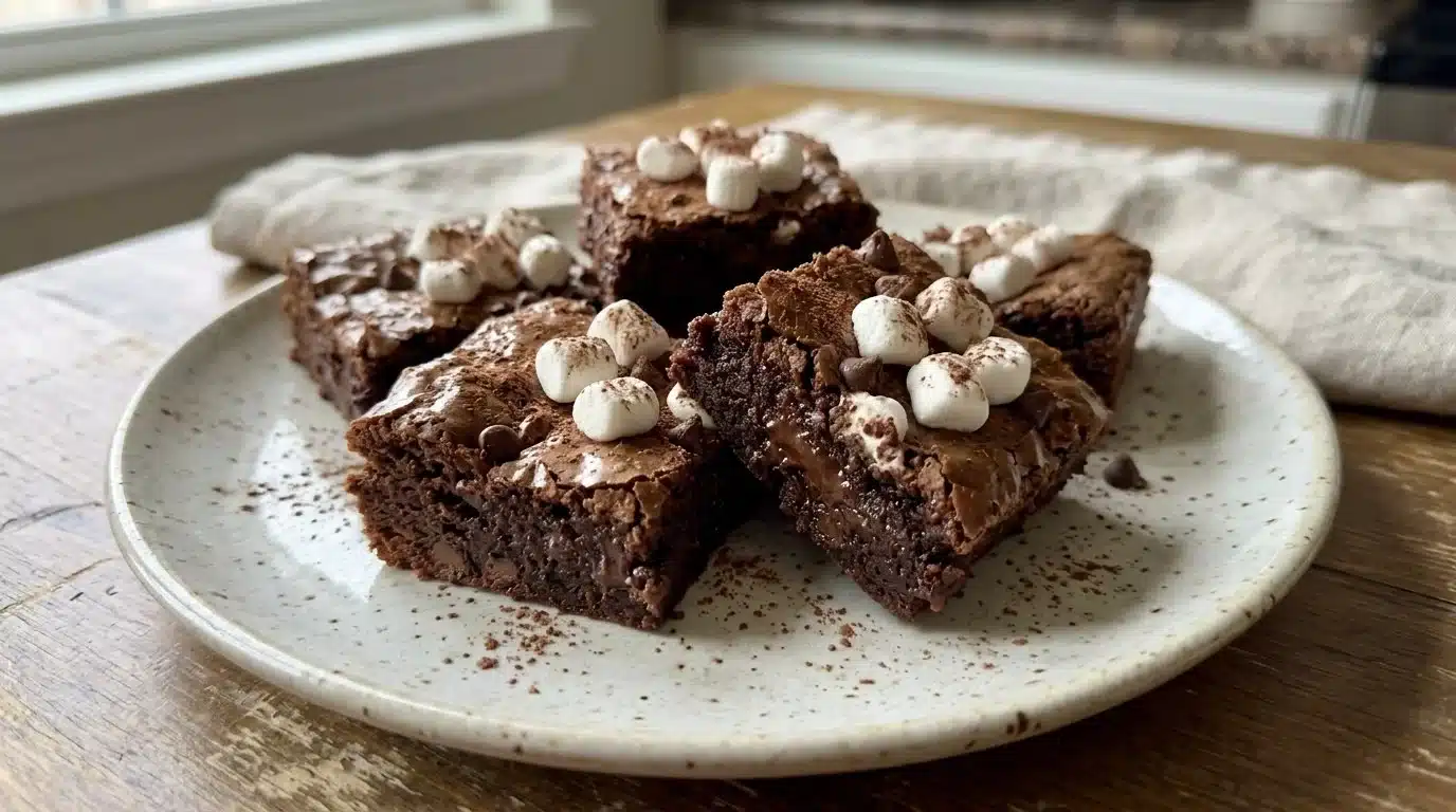 Hot Cocoa Brownie Bites