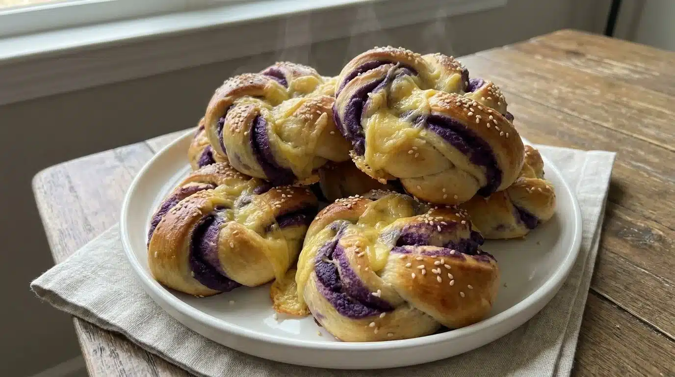 Mouthwatering Ube Cheese Braided Buns for Brunch Bliss