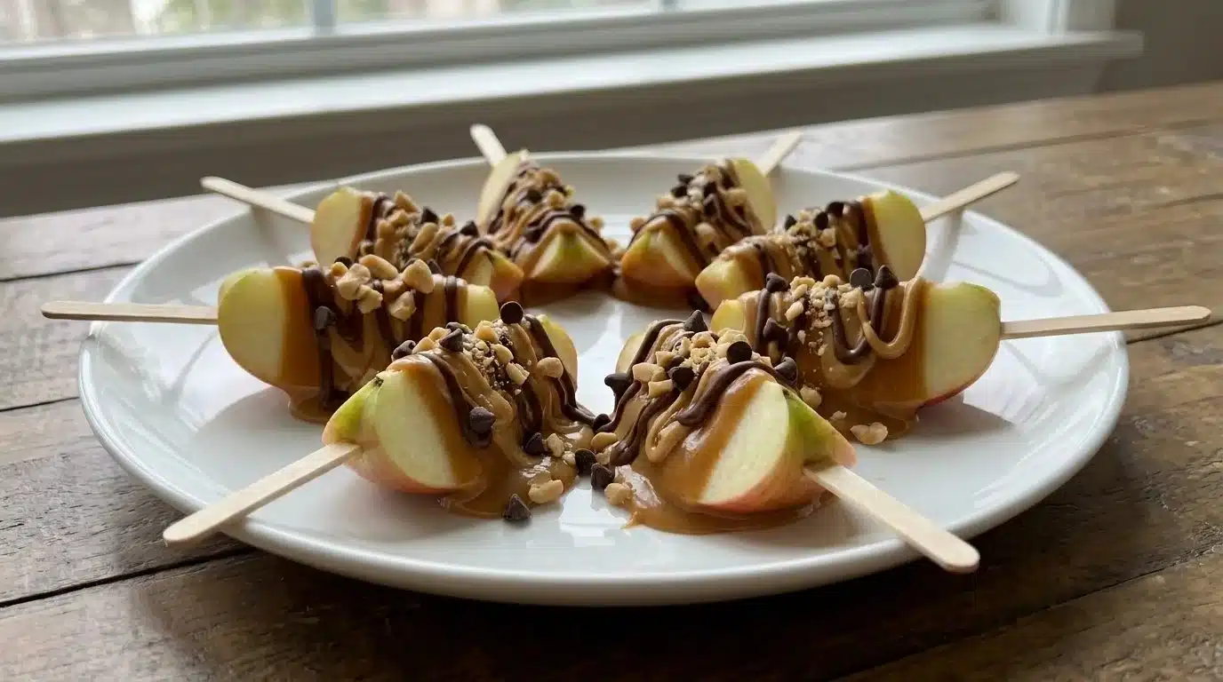 Peanut Butter Caramel Apple Pops