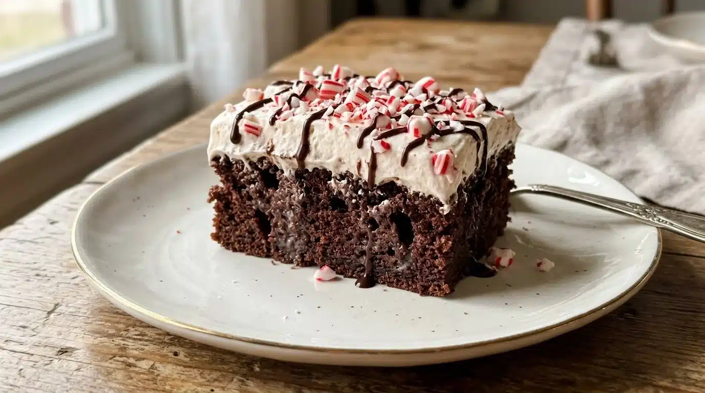 Peppermint Poke Cake