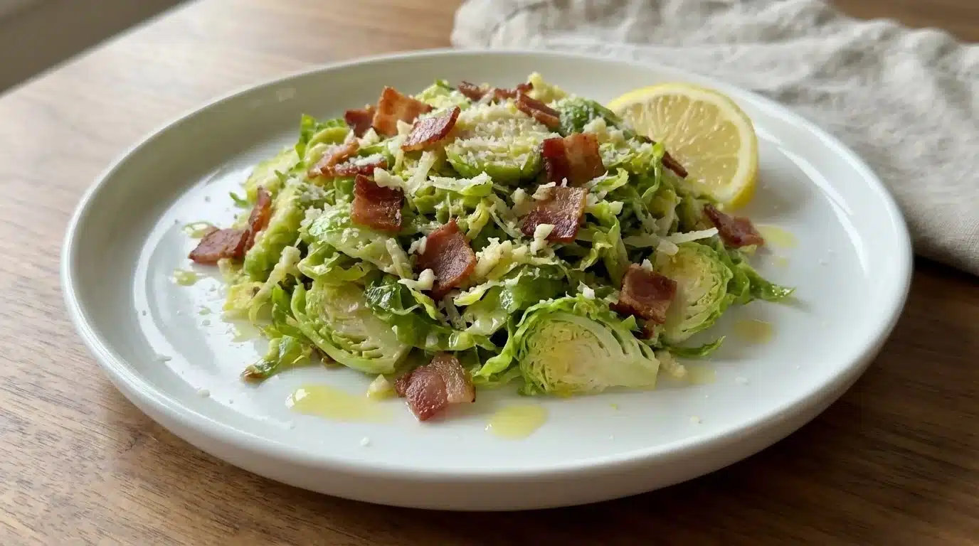 Shredded Brussels Sprouts with Bacon