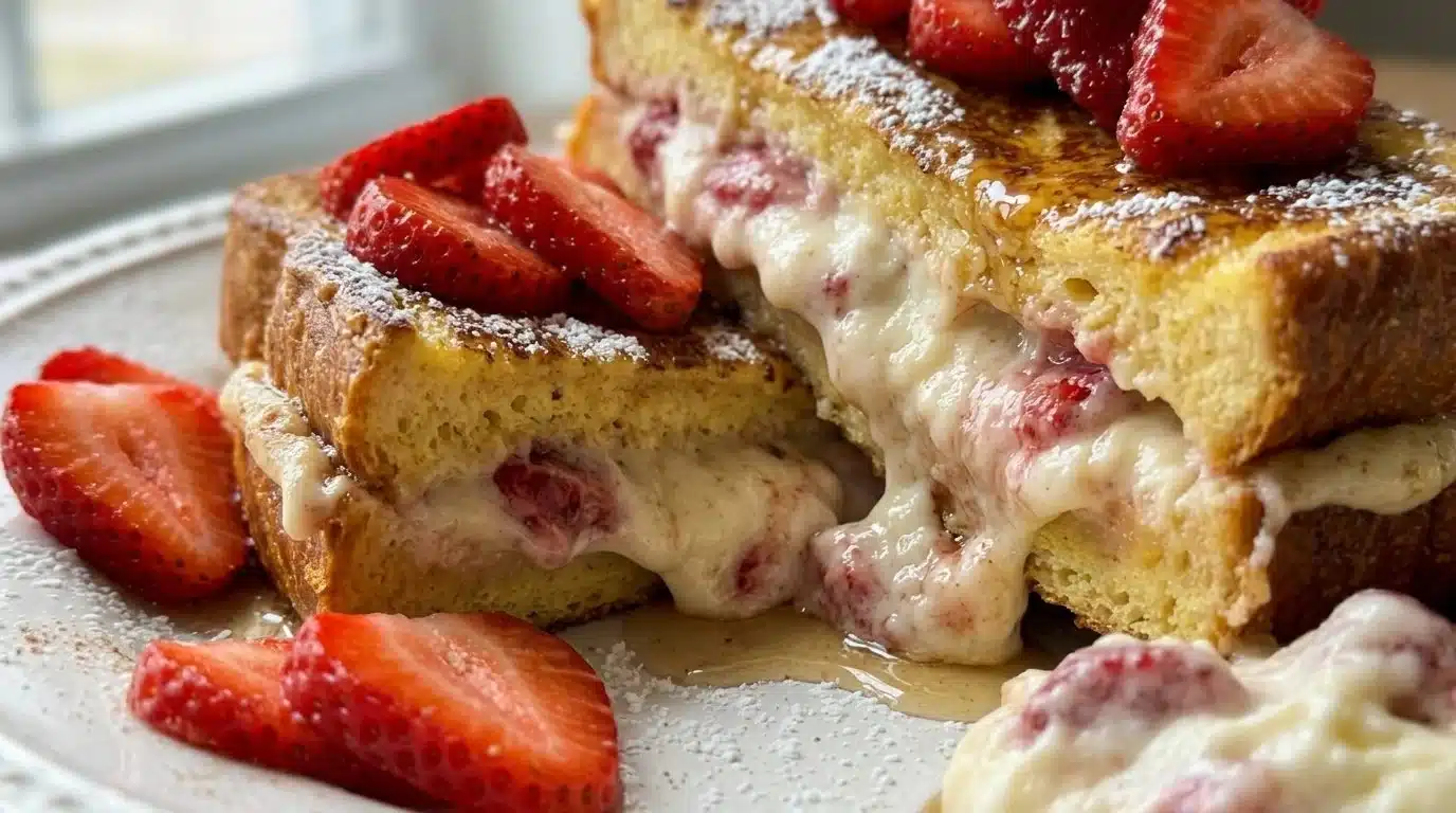 Strawberry Cheesecake Stuffed French Toast